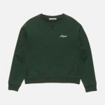 Acne Studios Logo Fleece Sweatshirt Dark Green